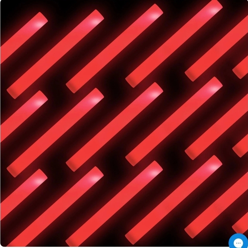 75 pcs Red LED Foam Sticks Light UP Glow Sticks Flashing Baton Wands 16"